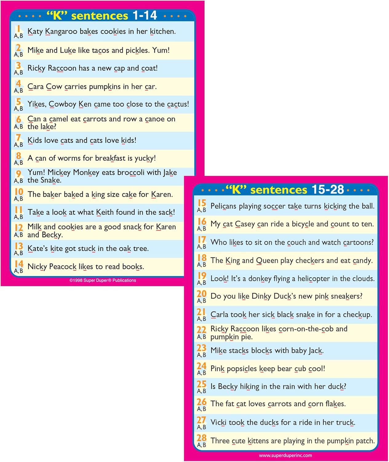 Super Duper Publications | Say and Do® Action Articulation K Sounds Fun Deck | Vocabulary and Language Development Flash Cards | Educational Learning Materials for Children