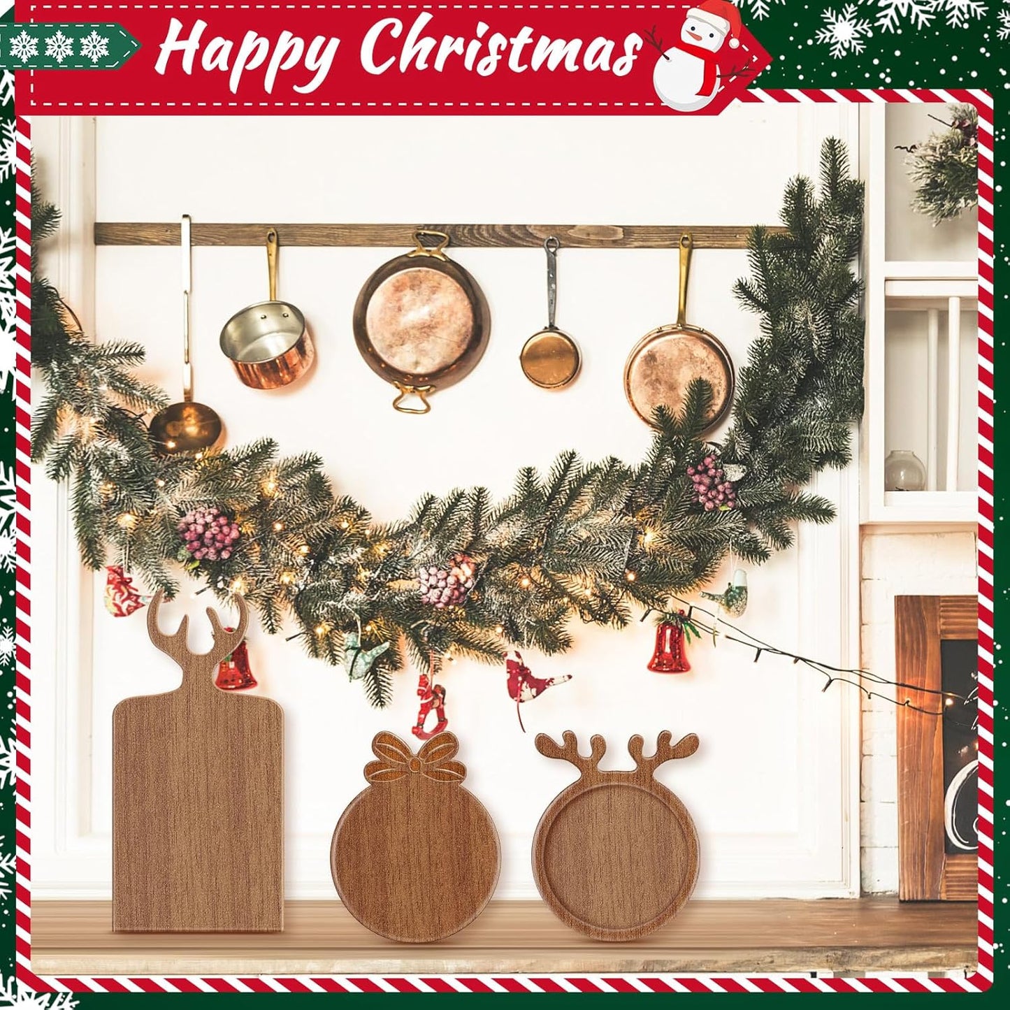 Maitys 3 Pcs Christmas Acrylic Router Templates for Woodworking 10 x 6 Inch Charcuterie Handle Cutting Board Clear Acrylic Template Angled Curvy Tracing Stencils Guide Tool for Kitchen(Basic Style)