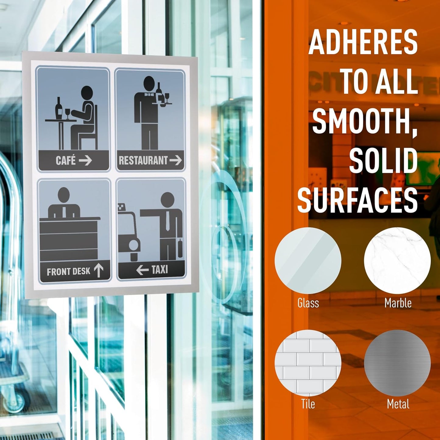 Durable Duraframe Self Adhesive Magnetic Sign Holder in Half Letter-Size 5.5" x 8.5" Inches - Black Frame - Pack of 2
