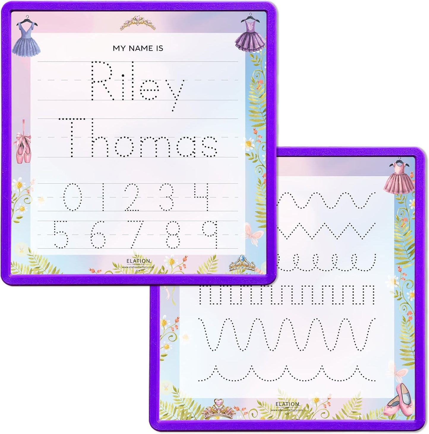 Kid's Name Tracing Board | Dry Erase Letter Tracing | Reusable Writing Practice Board | Personalized | Ballet Theme