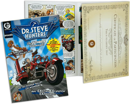 Uncle Milton Dr. Steve Hunters-Paleo Expedition Dino Dig Excavation Kit Velociraptor-14 Piece-Scientific Educational Toy