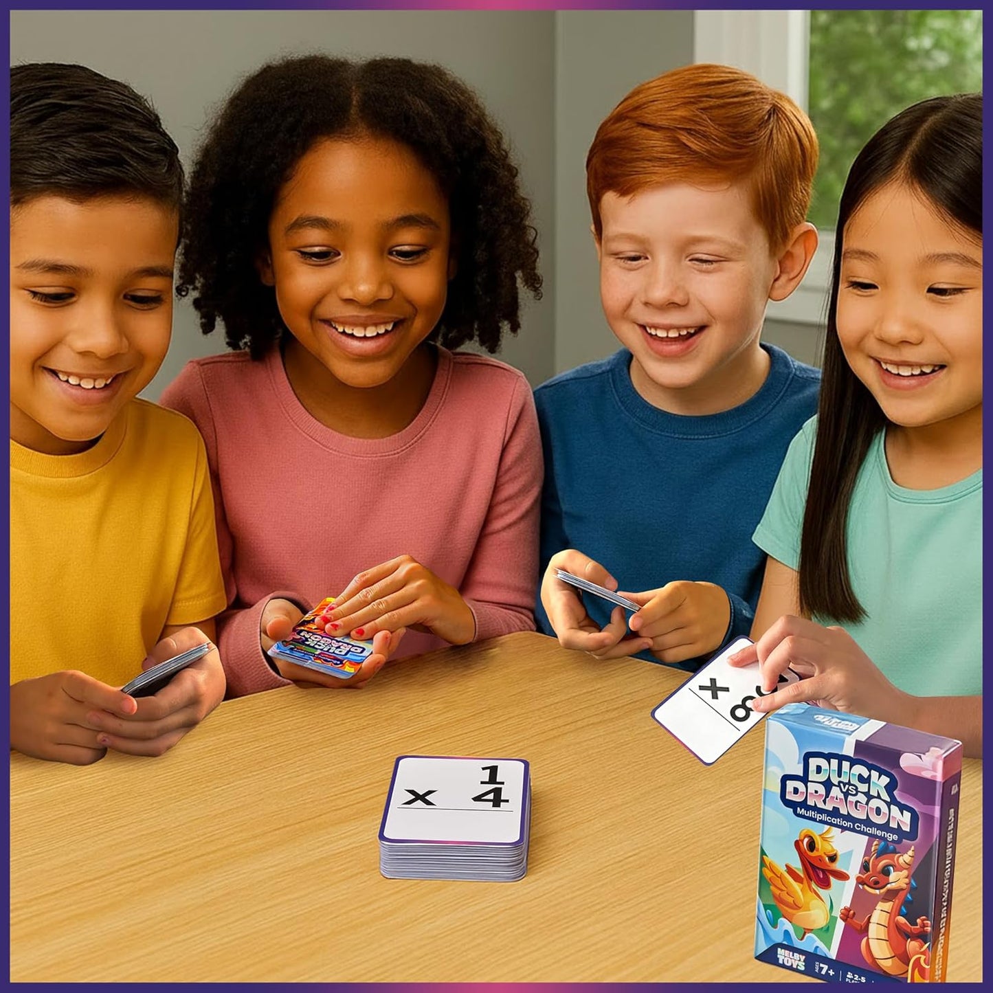 Ducks vs Dragons Multiplication Game - Math Games for Kids 8-12 - Fun Card Game for Learning Times Tables 0-12 - Math Facts Games for 3rd 4th 5th Grade