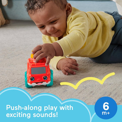 Fisher-Price Baby Toy Corn Popper Push-Along Vehicle with Sounds for Crawling Developmental Play Infants Ages 6+ Months
