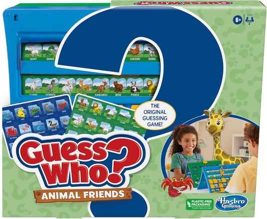 Hasbro Gaming Guess Who? Animal Friends Game | 2 Double-Sided Animal Sheets | 2-Player Board Games for Kids | Easter Gifts for Boys and Girls | Ages 6+ (Amazon Exclusive)