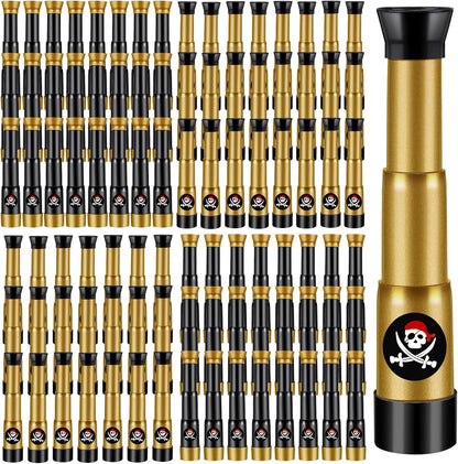 Deekin 12 Pcs Pirate Telescope Toy for Kids Pirate Birthday Toddler Telescope Spyglass Mini Treasure Hunt Pirates Ship Toys for Kids Birthday Party Favors