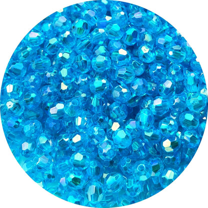200 PCS 10mm Acrylic Faceted Spacer Beads AB Color Glossy Round Loose Beads for Jewelry Making Bracelet Necklace Earring Ornament Wind Chimes Key Chains(Deep Purple AB)