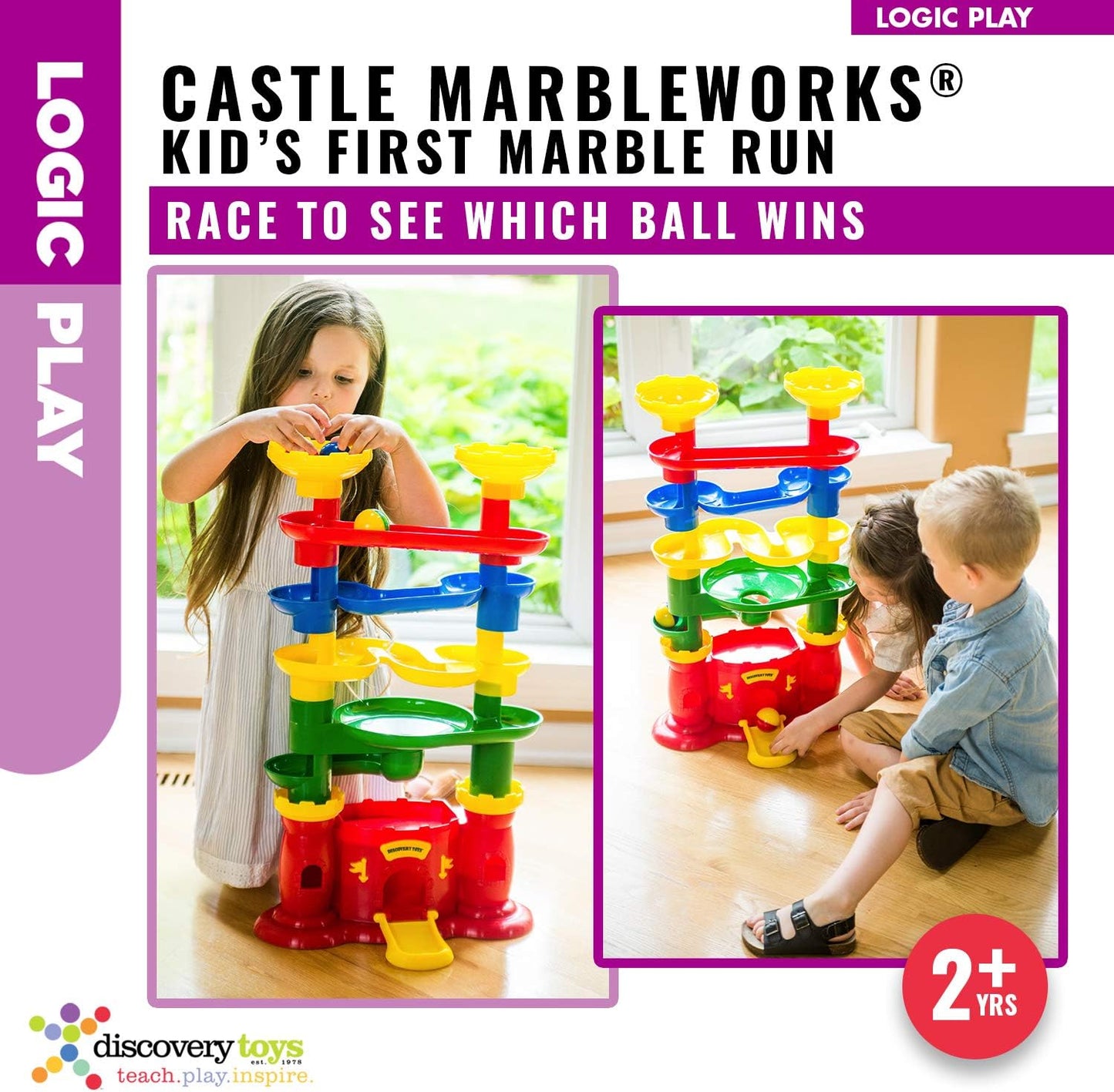 Discovery Toys Castle MARBLEWORKS® Marble Run | Kid-Powered Learning | STEM Educational Building Block Toy Learning & Childhood Development 2 Years Old and Up