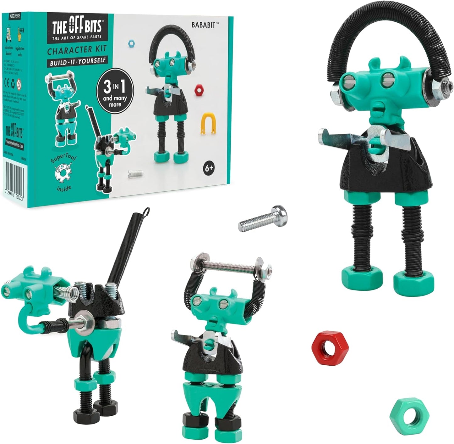 The Off Bits CareBit Build Your Own Robot Toy Construction Set, Educational Gift STEM Activities Learning Kit, Creative Build and Play Model Kit Steam Toys for 6 7 8 9 10+ Year Old Boys & Girls