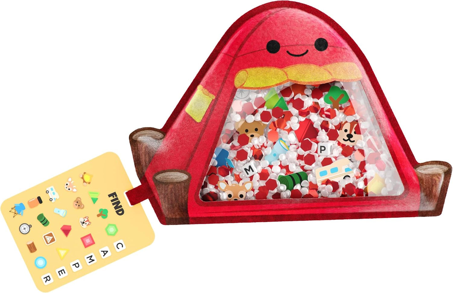 Vango BIZYBOO - The Original Seek & Find Plush - Hidden Object Search Problem Solving Educational Matching Game for Kids 2 and Up (Spike)