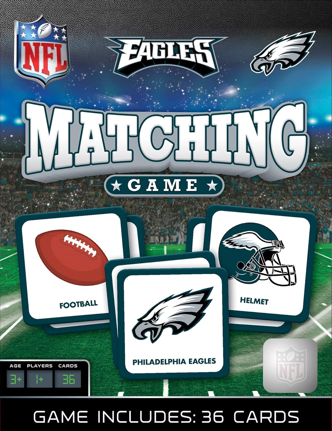 MasterPieces Sports Games - NFL Matching Game - Game for Kids and Family - Laugh and Learn