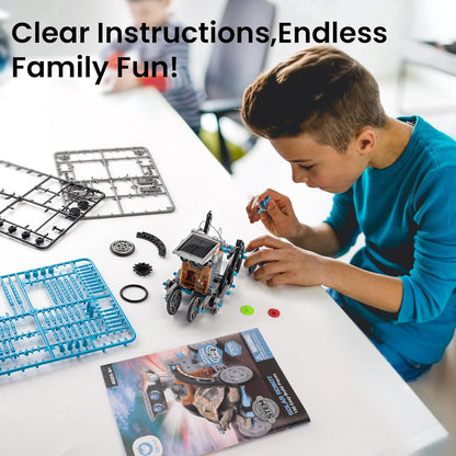 Sillbird Solar Robot Building Kit STEM Gift for Boys Aged 8-12, 12-in-1 DIY Science Educational Robotic Toys for Kids Teens Birthday, Powered by the Sun with 190 Pieces