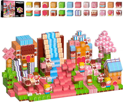 Mini Magnetic Tiles Toddler Travel Essentials Set,1.5Inch 42PCS Magnetic Building Tiles Portable Construction Toys for Airplane Car Kid Aged 3+ Birthday Gift