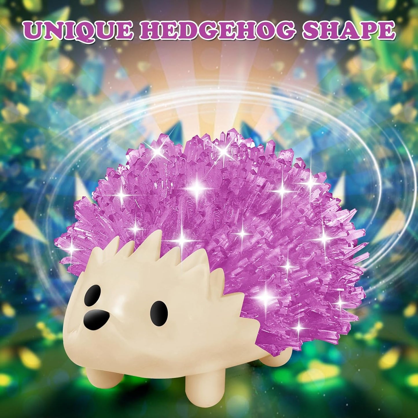 sdaymol Crystal Growing Kit for Kids - 2 Colors Hedgehog to Grow Fast in (24H),Science Experiments Learning & Educational Toys,Science Kits for Kids Age 8-12 STEM Project Gifts for Boys & Girls 6+