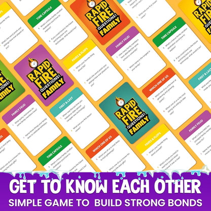 QUOKKA Family Conversation Cards Game - Break The Ice Game for Kids and Families - Icebreaker Cards with 500+ Questions - Family Game for Kids 8-12 - Perfect for Families Games Night I Travel Version