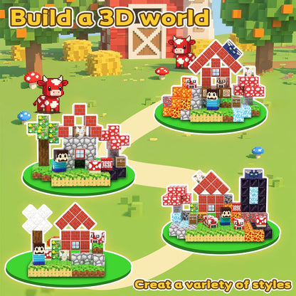 Magnetic Blocks Toys for Kids, 100 PCS Building Blocks Cubes, Stacking Magnetic Tiles Toys for Kids Toddlers Boys Girls Ages 3 4 5 6 7 8-12 Birthday Gifts Party Supplies (Underworld)