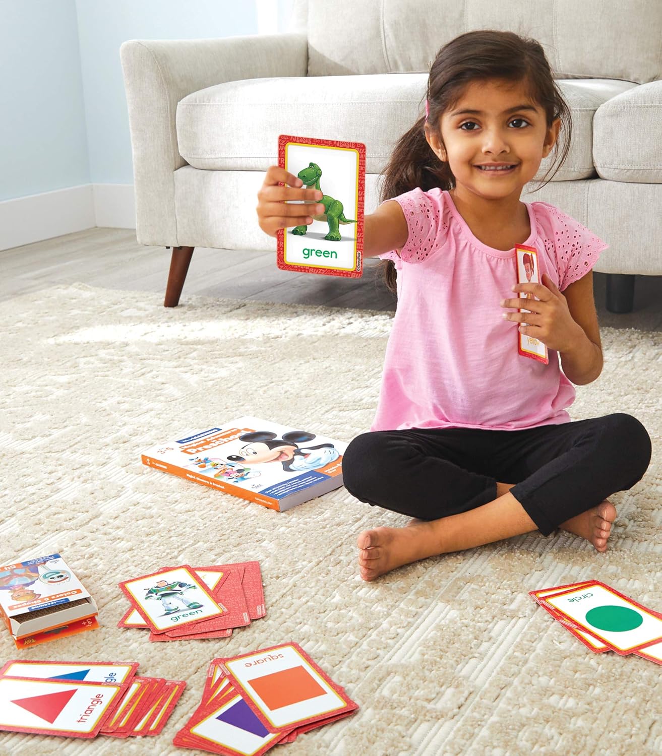 Disney Learning Toy Story 4 BIG Colors and Shapes Flash Cards for Toddlers 2-4 Years, Shapes Flash Cards, Preschool-1st Grade, Shapes and Colors Flash Cards with Reading and Math Readiness