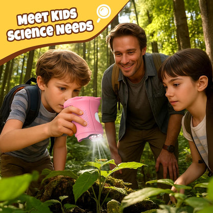 Handheld Digital Mini Microscope for Kids: 1000X 4K Portable Pocket 2.4" Screen Microscopes Toys STEM Electronic Learning Educational Science Kit 8-12 Birthday Gift 4 5 6 7 Year Old Boy Girl (Yellow)