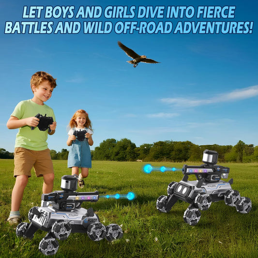 Godboat Robot Dog - Smart Toys for Kids with Music & LED Eyes, 2.4GHZ RC Car, 8-Wheel Stunt, 9+ Lifelike Actions and Water-Shooting, Age 3 4 5 6 7 8 Year Old Boys Girls Christmas & Birthday Gifts 2026
