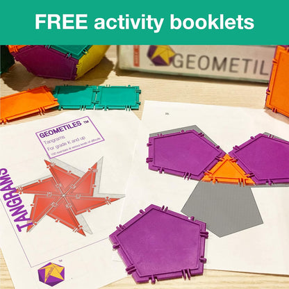 3D Building Set for Learning Math, Includes Many Online Activities, 32-pc, Made in USA (Pentagon/Triangle)
