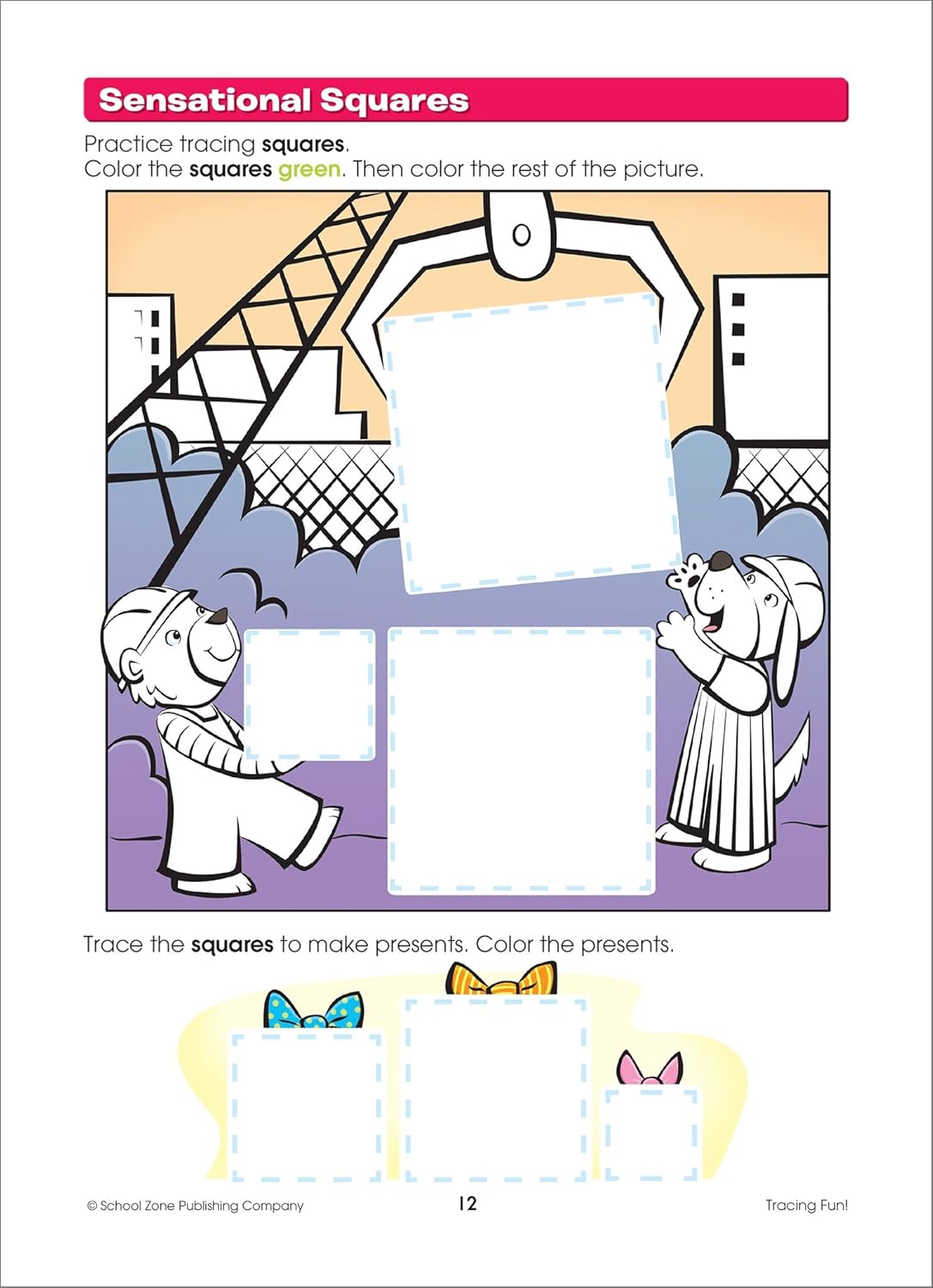 School Zone Tracing Fun! Write & Reuse Workbook: 26 Wipe-Clean Pages, Preschool, Kindergarten, Write-On Learning, Write and Wipe, Shapes, Letters, Alphabetical Order, Writing Practice, Ages 3-5