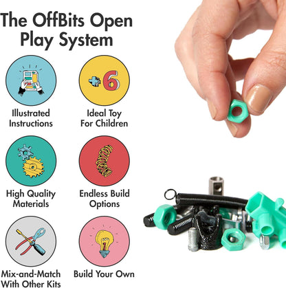The Off Bits CareBit Build Your Own Robot Toy Construction Set, Educational Gift STEM Activities Learning Kit, Creative Build and Play Model Kit Steam Toys for 6 7 8 9 10+ Year Old Boys & Girls