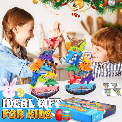 IPOURUP Montessori Toys for Kids 3-7 Wooden Farm Animal Blocks Stacking Games Educational Toy for 3 4 5 6 Year Old Girls Boys Christmas Birthday Gifts for Grandkids Toddler Balance Game Girls Age 3-5