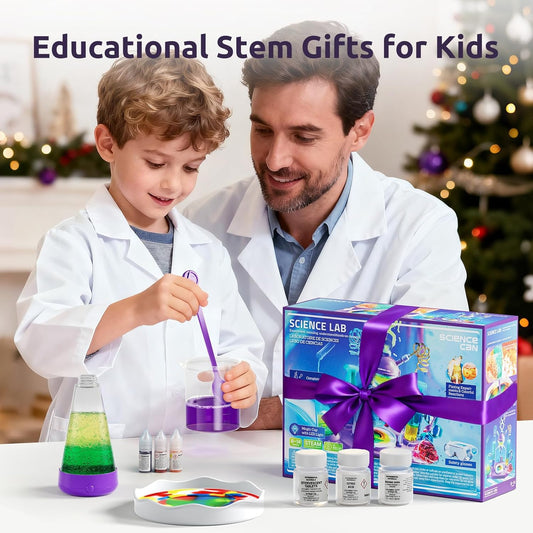 Science Can Science Kit for Kids 8-12 with Unique Lab Station, 50+ Chemistry Experiments & STEM Projects for Boys & Girls, Educational Toys & Learning Gift Idea for Birthday