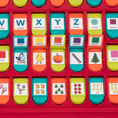 Battat - Alphabet Cache-Cache - French Alphabet Toy for Learning - 50 Pop-Up Flaps - Letters, Words, Numbers, Colors, Shapes - Educational Toy for Toddlers, Kids - 3 Years +