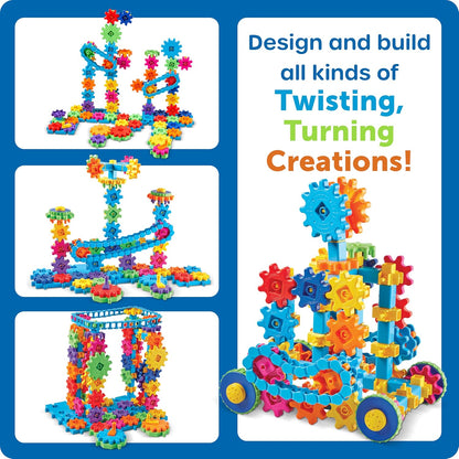 Learning Resources Gears! Gears! Gears! Mega Builds - Building Toys, STEM Activities, Fine Motor Skills, Toddler Explorer Kit, Science and Construction, Boys and Girls Gifts