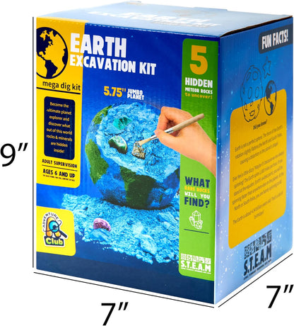 Anker Play 650242/DOM Mega Dig Earth Gem Excavation Kit for Kids, Multicolor, 10 Pieces
