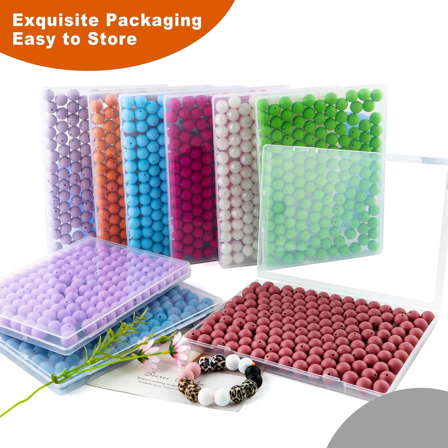 65Pcs 19mm Silicone Beads for Keychain Making Bracelet Necklace, Bulk Round Silicone Beads for Pens（Christmas Green） - Colors B