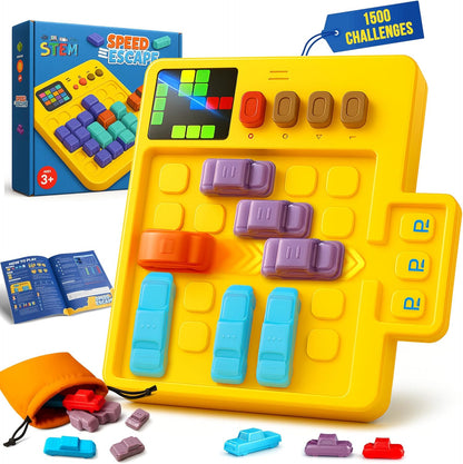 1500 Levels Intelligent Car Maze Game Huarong Road Escape Puzzle Desktop Brick Game Machine Logic Parking Blocks Kids Toy Gift