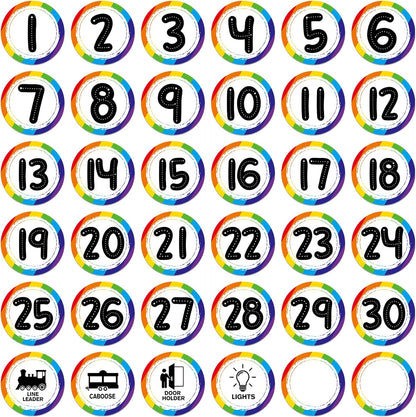 WhatSign Line up Spots for Classroom Floor - 36Pcs Floor Numbers for Classroom Lining up Number Stickers for Back to School Kindergarten Preschool Elementary Supplies