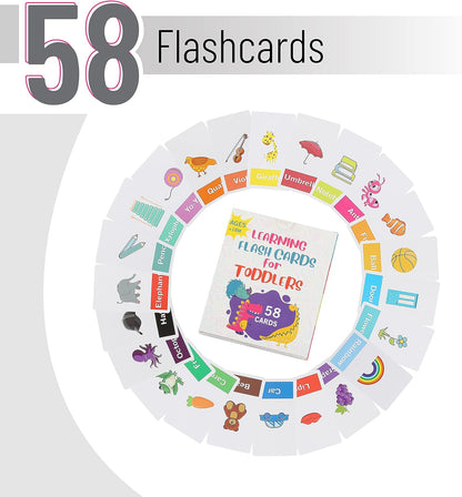 Mr. Pen Alphabet Flash Cards for Toddlers - Double-Sided, 58 Picture Cards, ABC & Number Flash Cards