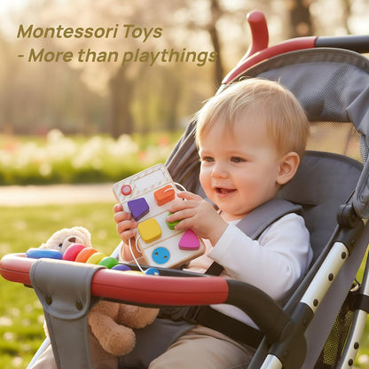 Montessori Toys for 1 Year Old, Baby Busy Board for Travel, Toddler Gifts