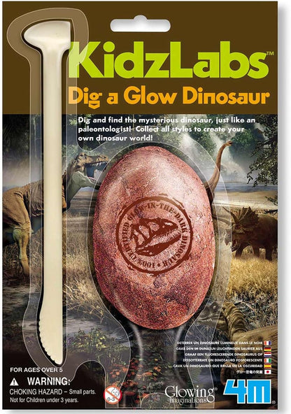 Rhode Island Novelty KidzLabs Dig A Glow Dinosaur Excavation Kit, Assorted Styles, 1 Piece
