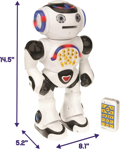 LEXiBOOK, Powerman Neo, My Robot Full of Technology, Remote Control and Gesture Control, Educational Activities in English, Programmable, Music and Dance, Sound and Light Effects, Blue/White, ROB18EN