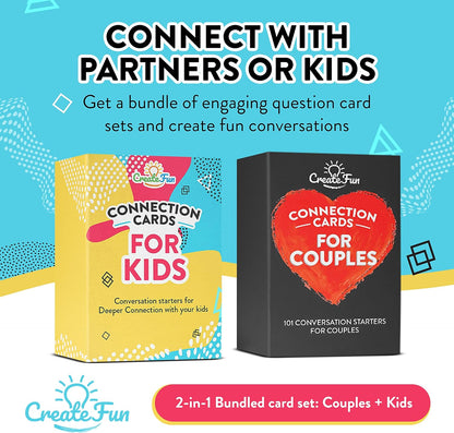 101 Conversation Cards for Kids - Family Question Games for Kids and Adults, Christmas Dinners, Game Nights, Holiday Gatherings & Gifts - Prompts for Confidence, Social Skills & Meaningful Connection