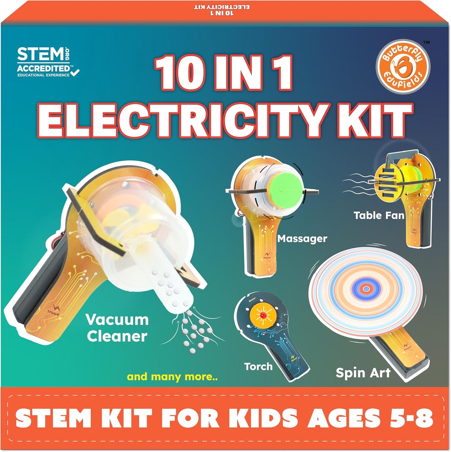 Butterfly EduFields 30in1 STEM Kits for Kids Age 8-10-12 | STEM Toys for Ages 8-13 | Electricity & Magnetism | Science Project Kit for Boys & Girls Aged 8-10-12-14 | Best Educational Birthday Gift