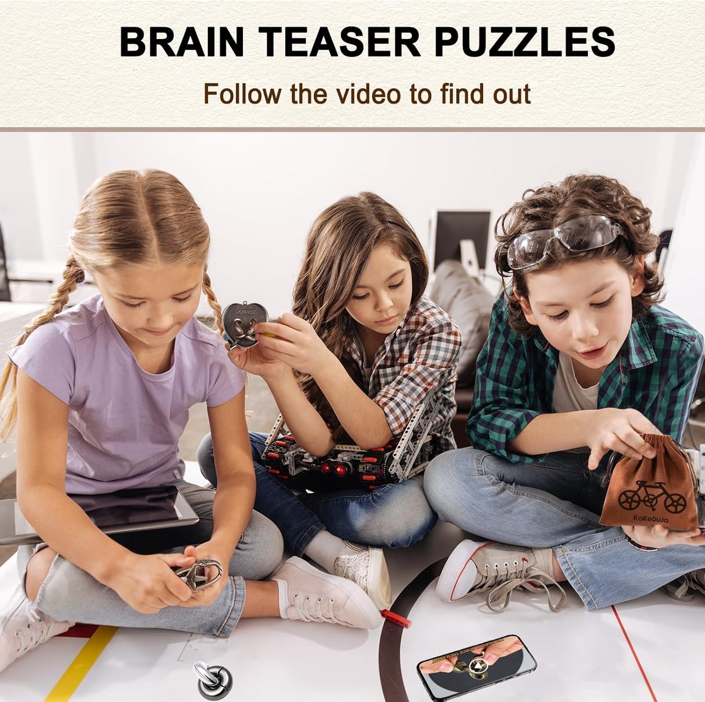 32 Pack Brain Teaser Puzzles & Colorful Easter Eggs - Challenging Metal Wire Puzzles for Kids & Adults - DIY Easter Basket Stuffers, Family Logic Games, Party Favors