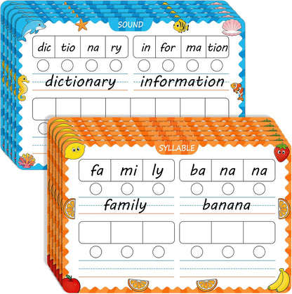 30 Packs Number Line Dry Erase Boards Cards, Double-Sided Writable & Erasable, 0-10 on One Side and 0-20 on the Other Side, Math Learning White Board Tool for Students, Classroom and Home (12” x 4”)