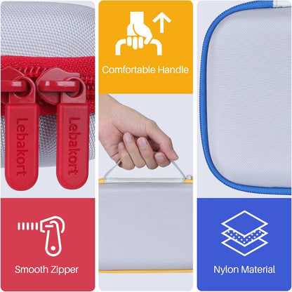 Lebakort Storage Case Compatible with GiiKER Super Blocks Pattern Matching Puzzle Original 1000+ Challenges Brain Teaser (Off White + Red Case)