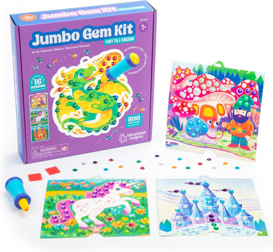 Educational Insights Tufting Kit - Arts and Crafts for Kids Ages 4-8, Poke in Art Kits for Girls & Boys, DIY Kids Craft Kit, Mess Free Art Set with Crafting Supplies, Easy Toddler Crafts