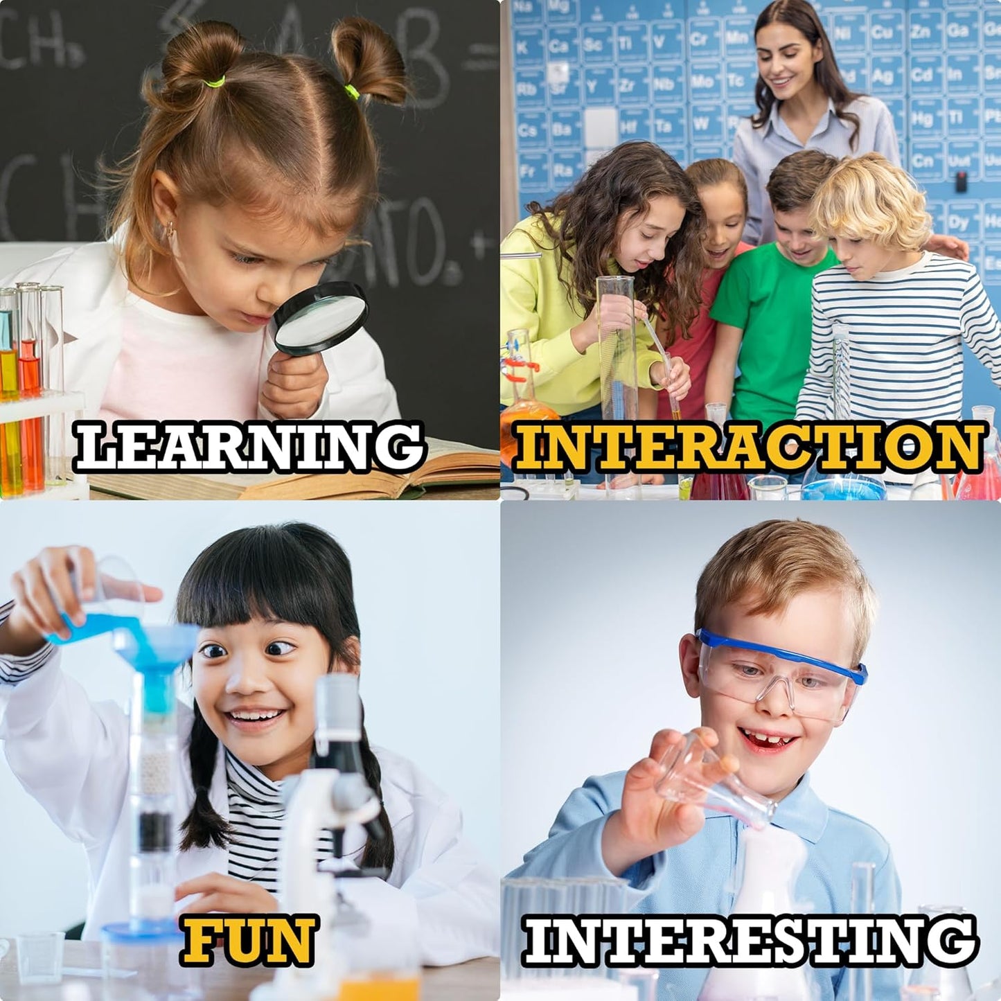 Dr. STEM Toys - Kids First Chemistry Set Science Kit | 29 Lab Elements Includes 10 Easy Experiments | Safe and Non-Toxic Ideas for Kids | Stem Experiments, Learning & Educational Toys