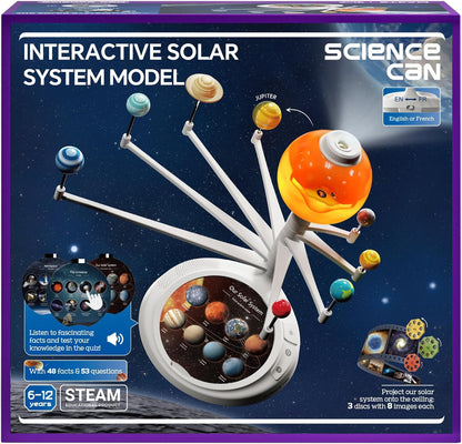 Science Can Solar System for Kids, Talking Astronomy Solar System Model Kit, Planetarium Projector with 8 Planets STEM Space Toys for 3 4 5+ Years Old Boys Girls