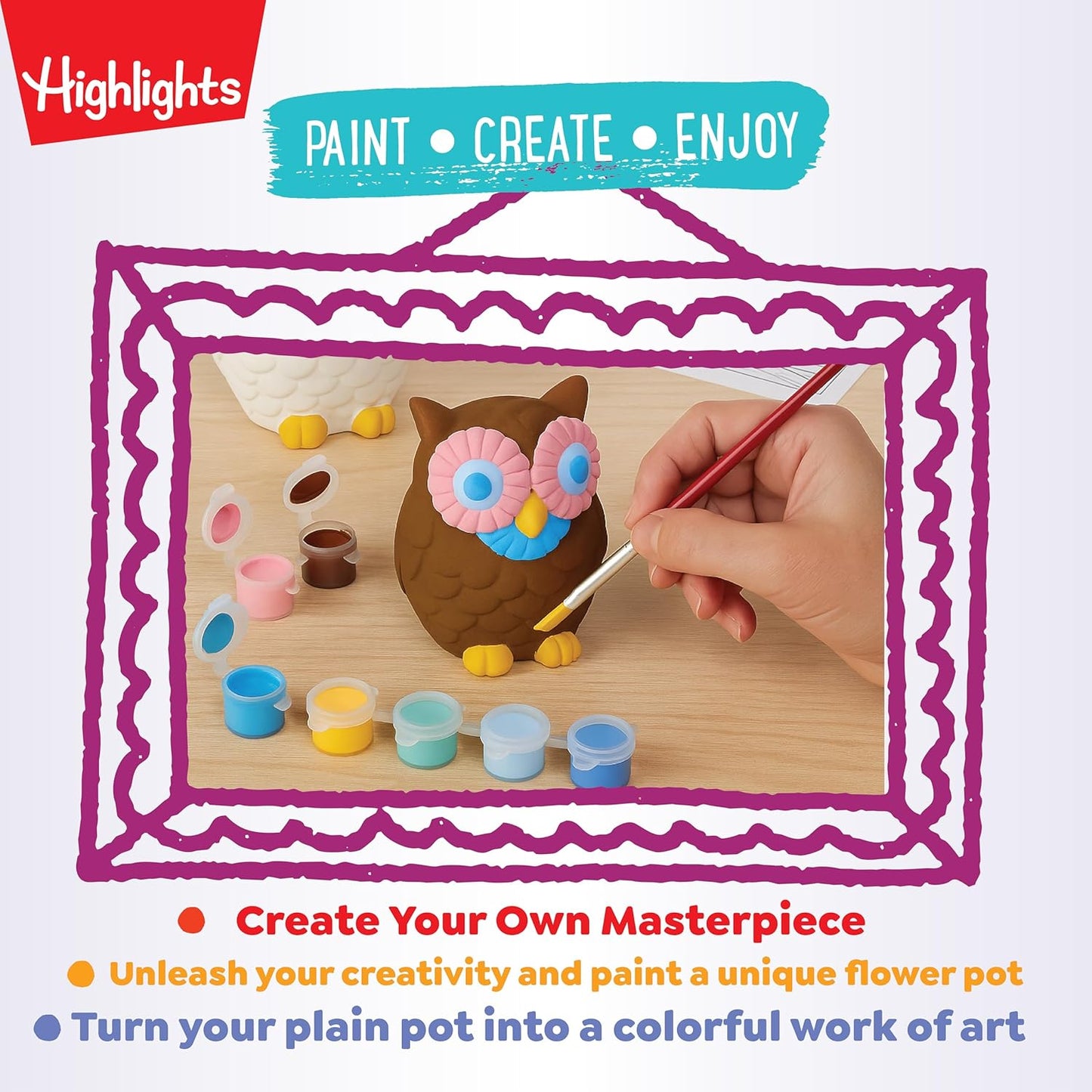 Highlights Paint Your Own Plaster Figurine & Activity Kits – DIY Art Sets with Figurines, Paints, Brush & Bonus Activities – Multiple Themes – Ages 6+
