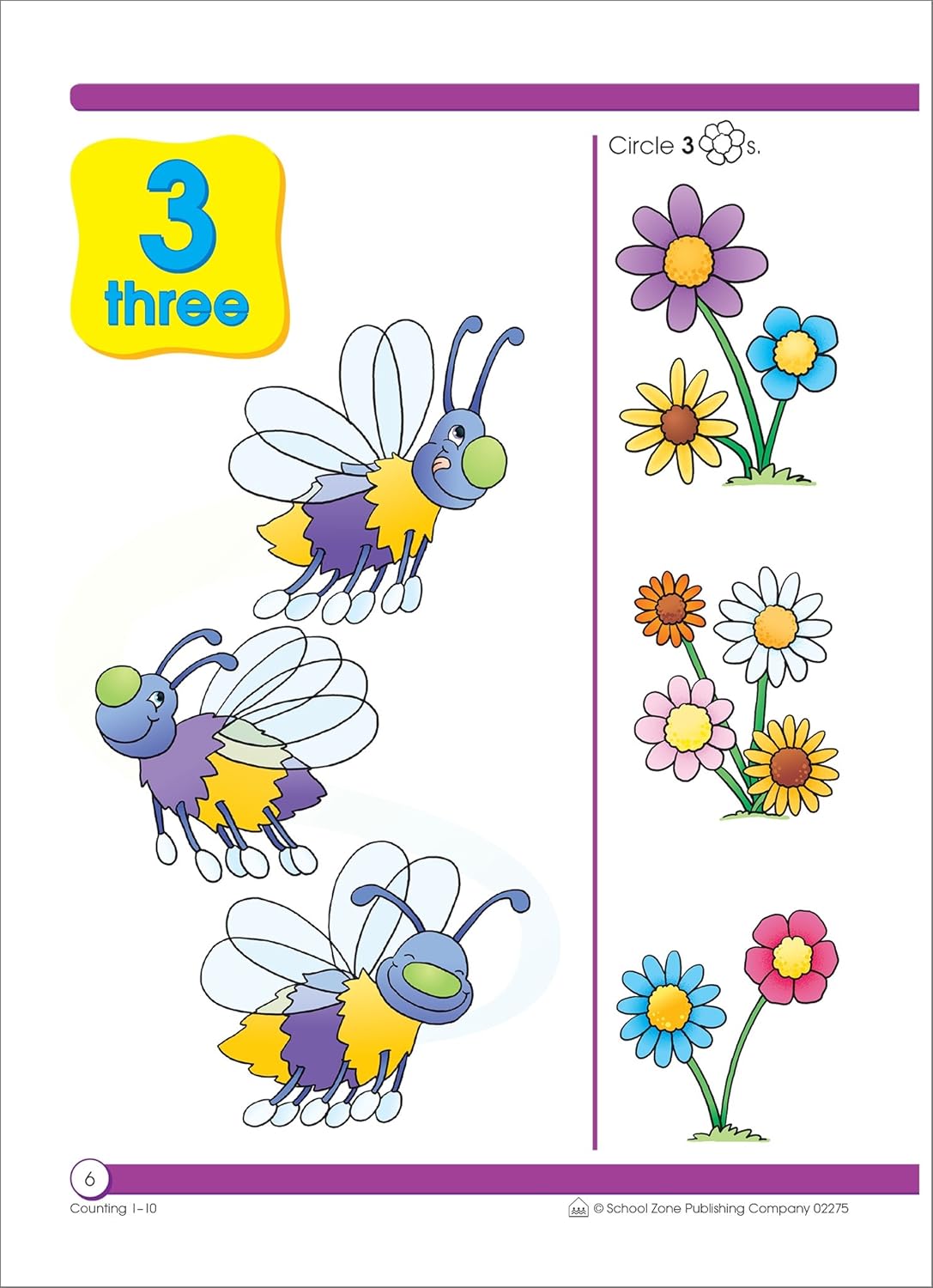 School Zone Counting 1-10 Workbook: 64 Pages, Preschool, Kindergarten, Tracing Numbers, Writing Numbers, Sequencing, Ages 3 to 5 (Get Ready! Book Series)