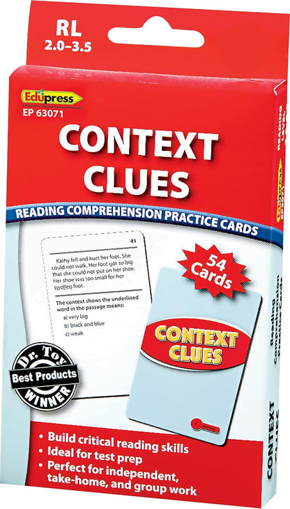 Edupress Reading Comprehension Practice Cards, Informational Text, Red Level (EP63437) Medium