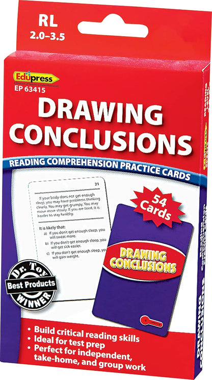 Edupress Reading Comprehension Practice Cards, Informational Text, Red Level (EP63437) Medium