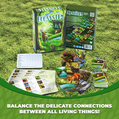 Ecosystem - A Family Card Game about Building Habitats | Learn about Animals, Ecology & Biodiversity for Kids, Adults, Families or the classroom! Fun Board Games for Environmental Science Class